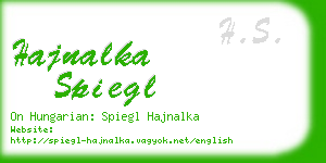 hajnalka spiegl business card